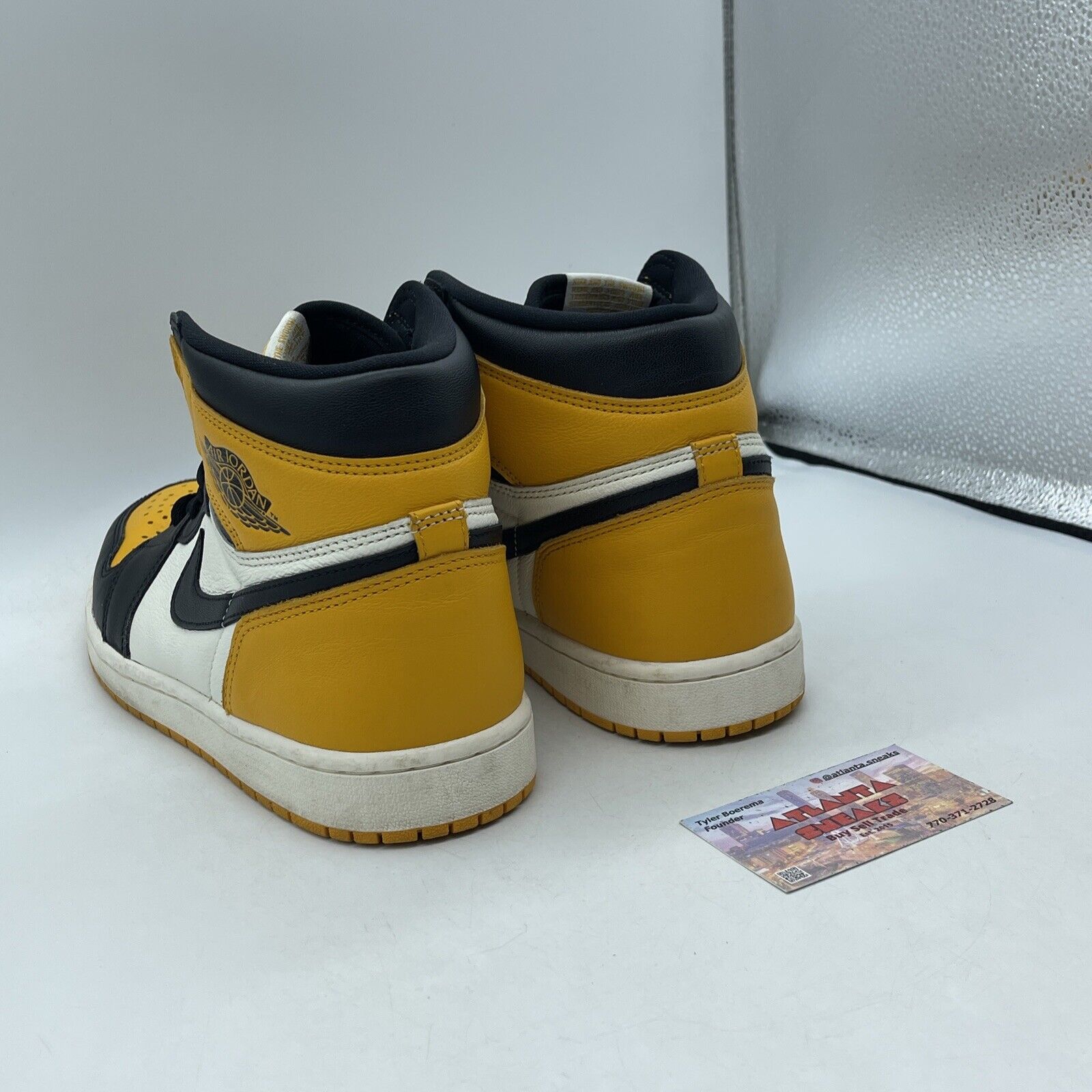 Size 11 - Jordan 1 Retro OG High Yellow Toe White Black Leather (555088-711)