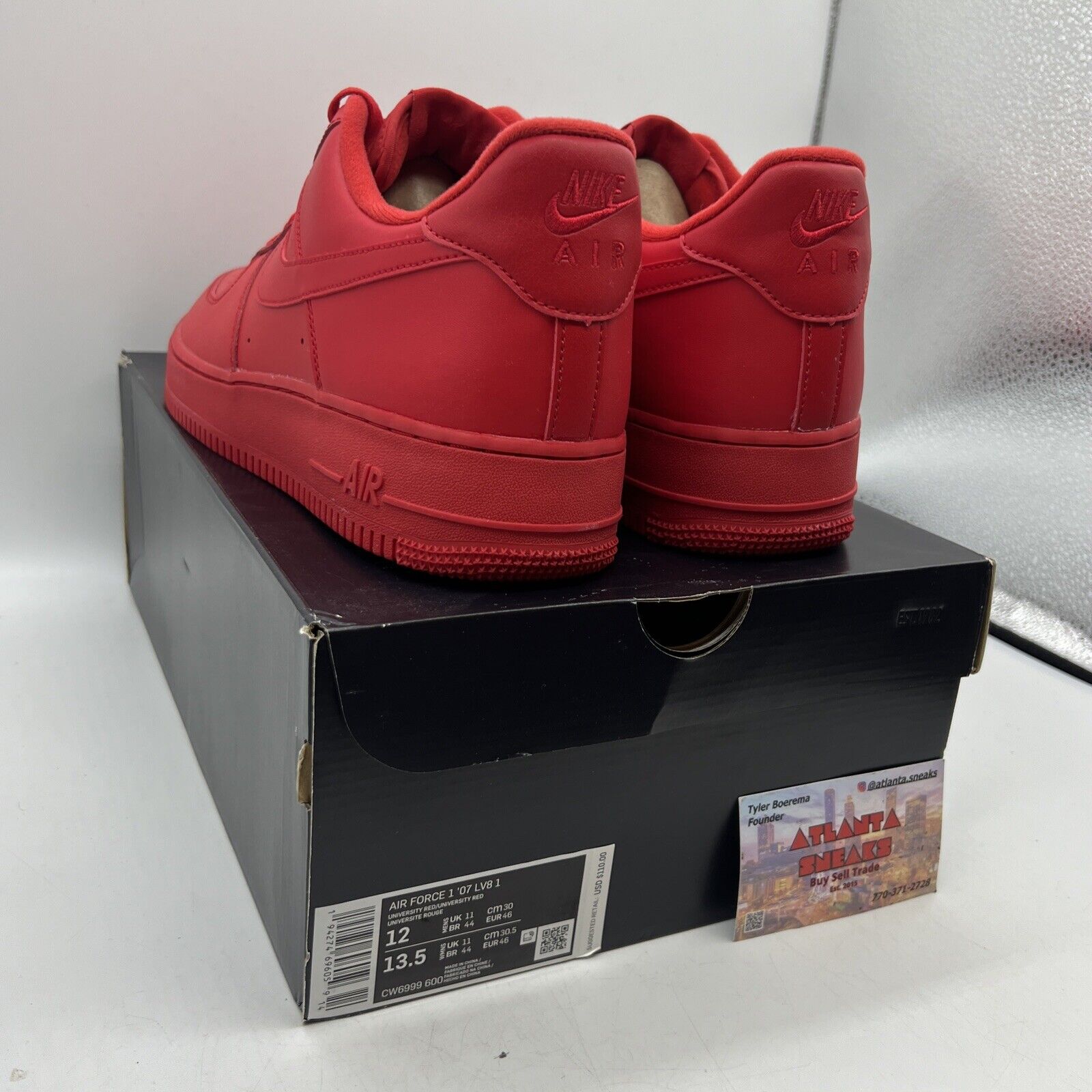 Size 12 - Nike Air Force 1 Low Triple Red Brand New Og All