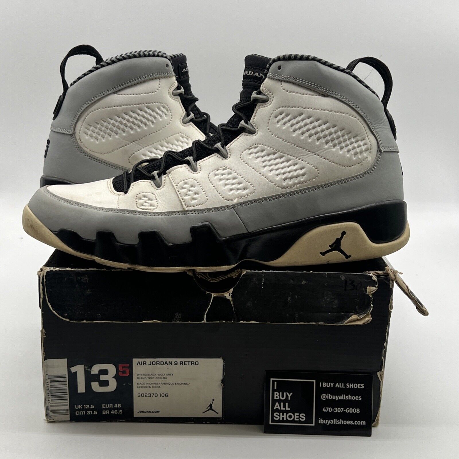 Size 13.5 - Air Jordan 9 Retro Barons (302370-106)