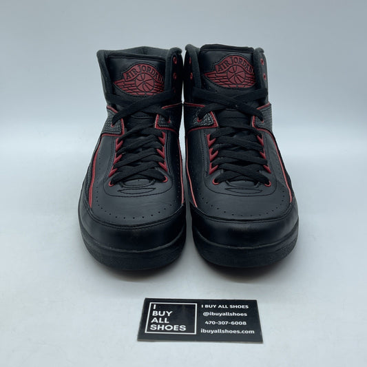 Size 9 - Air Jordan 2 Retro Alternate 87 Black Red Leather (834274-001)