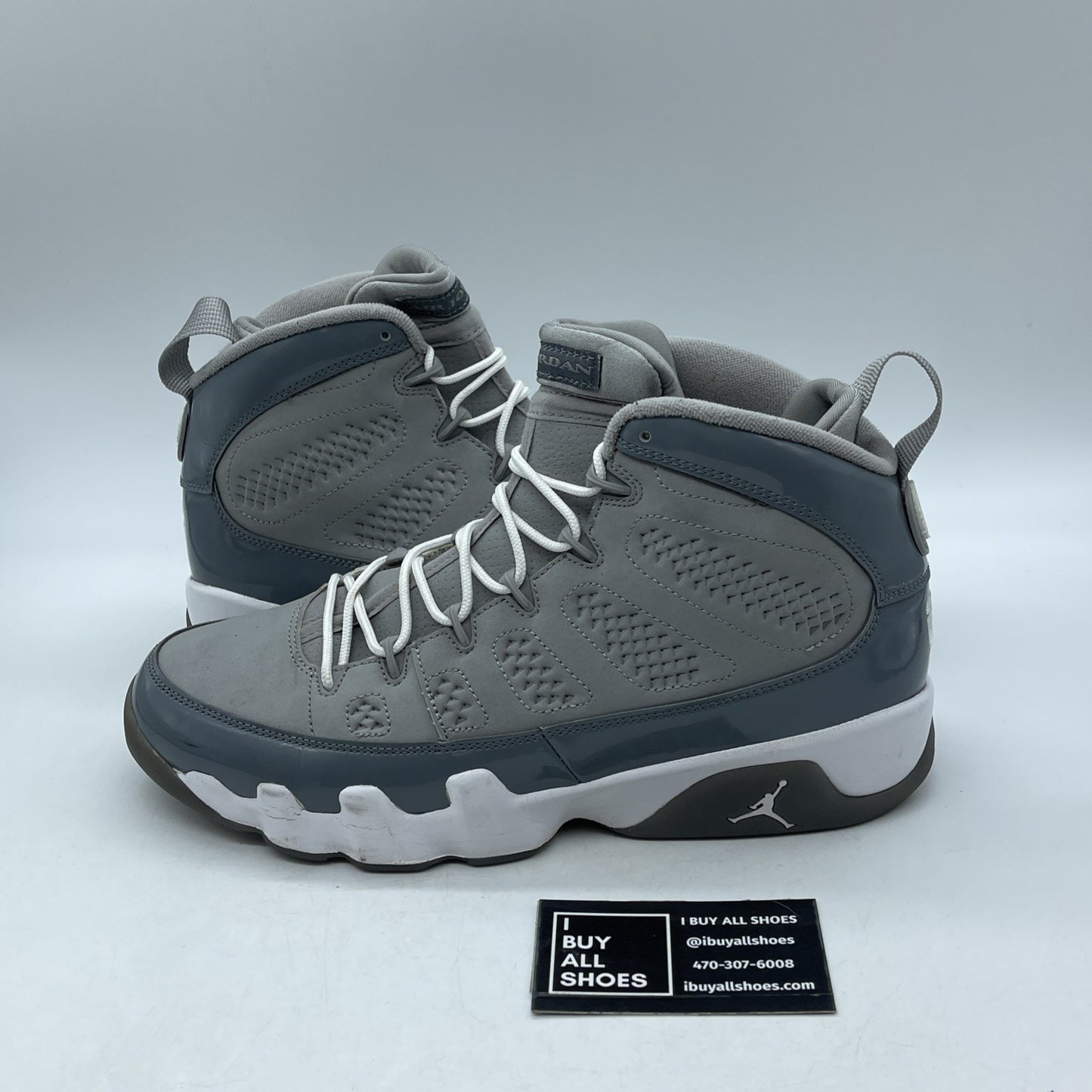Size 9.5 - Air Jordan 9 Retro 2012 Cool Grey Suede Leather (302370-015)