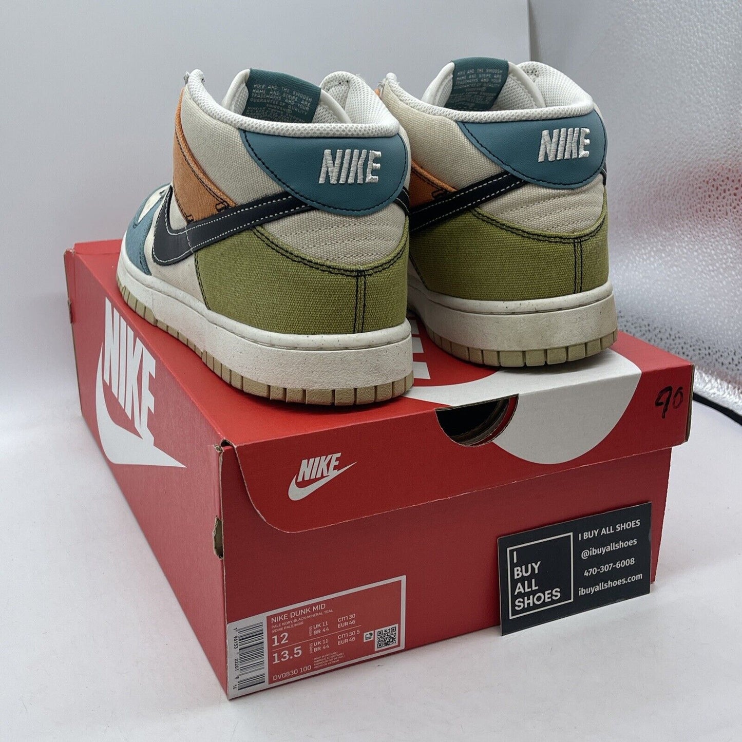 Size 12 - Nike Dunk Mid Plum Coconut Milk Green Suede Leather (DV0830-100)