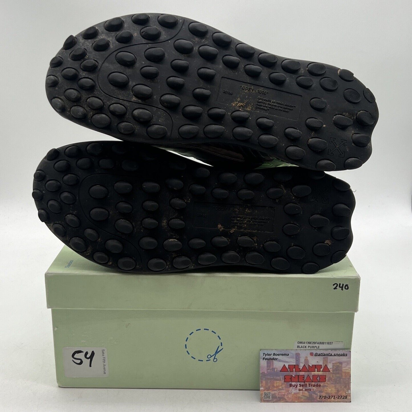 Size 42 EU/ 8 US - Off-White Odsy 1000 Men's Sneakers Black Blue Green