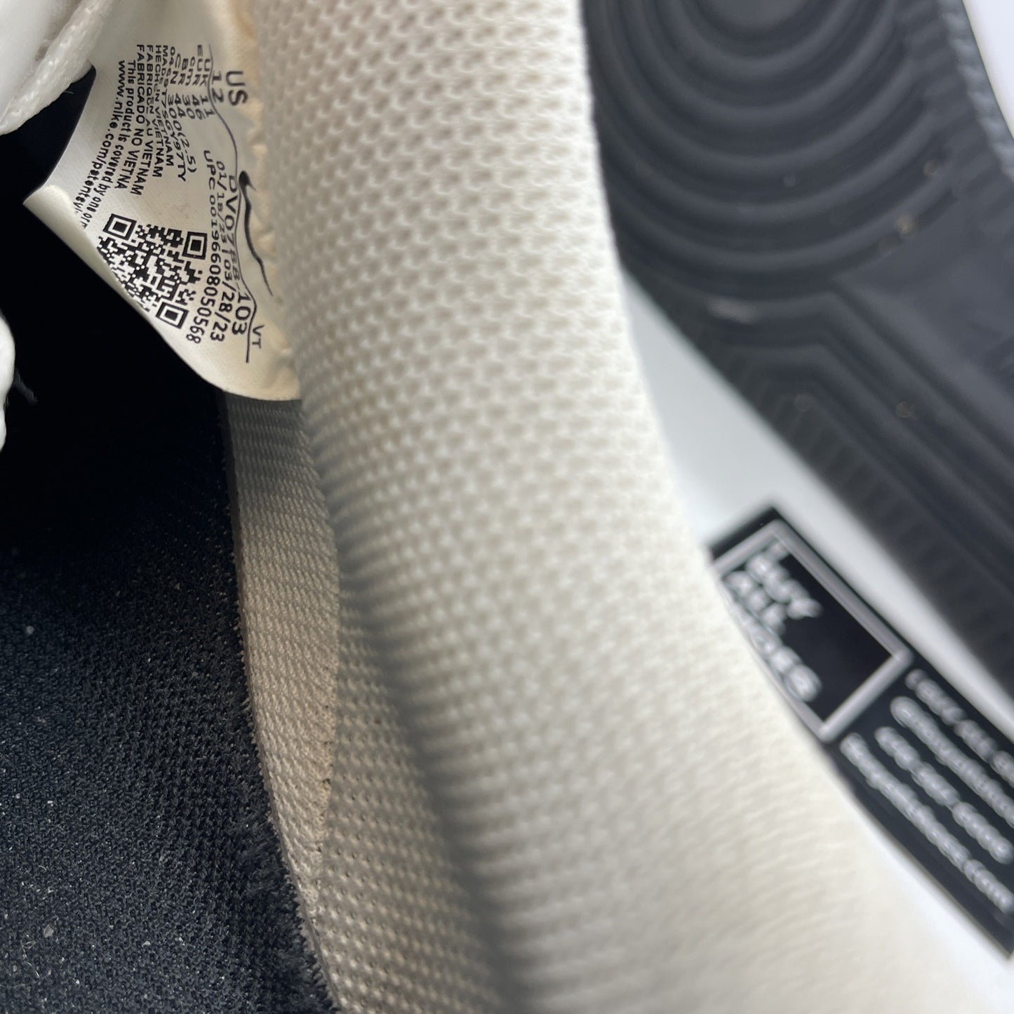 Size 12 - Nike Air Force 1 '07 White Black Outline (DV0788-103)