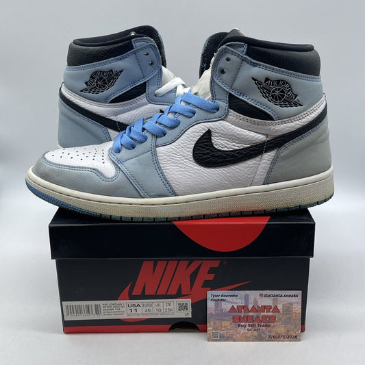 Size 11 - Jordan 1 Retro OG High University Blue Suede Black White (555088-134)