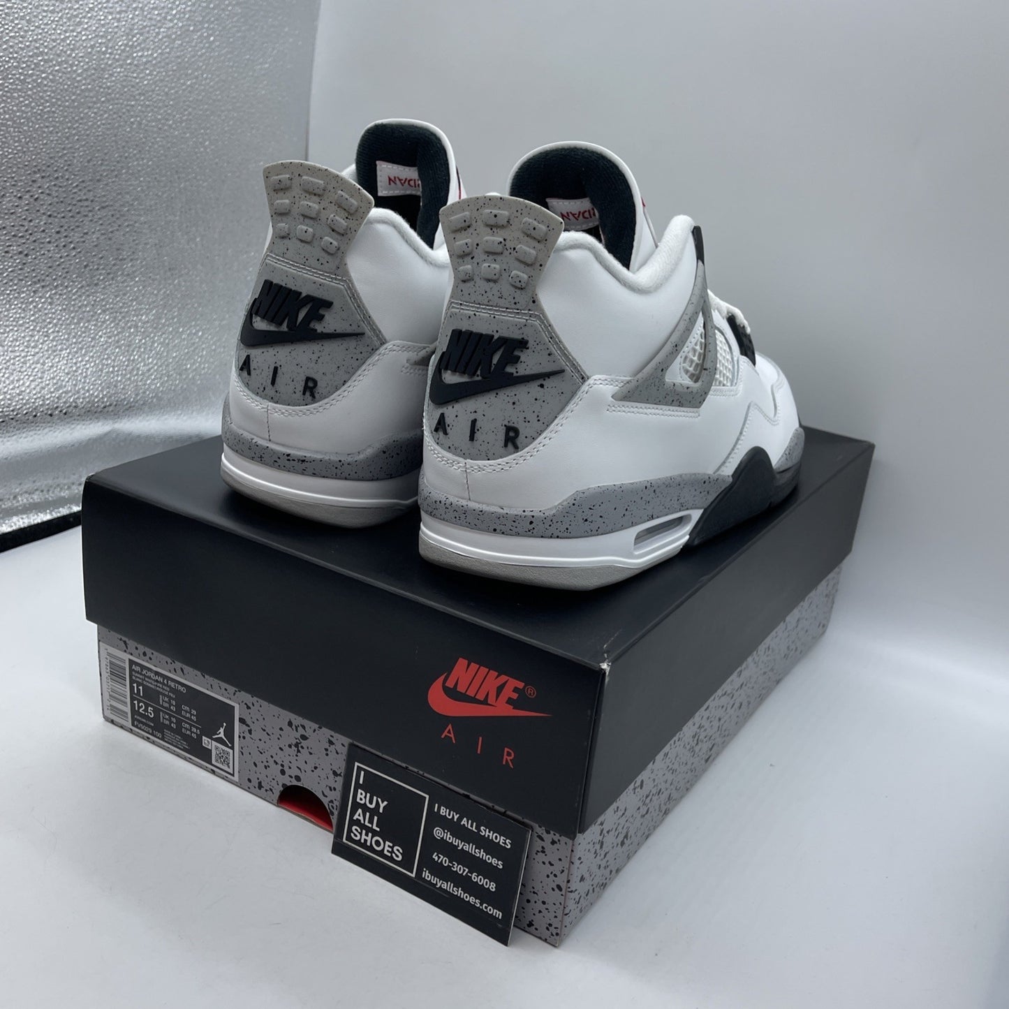 Size 11 - Air Jordan 4 Retro OG Mid White Cement Leather (FV5029-100)