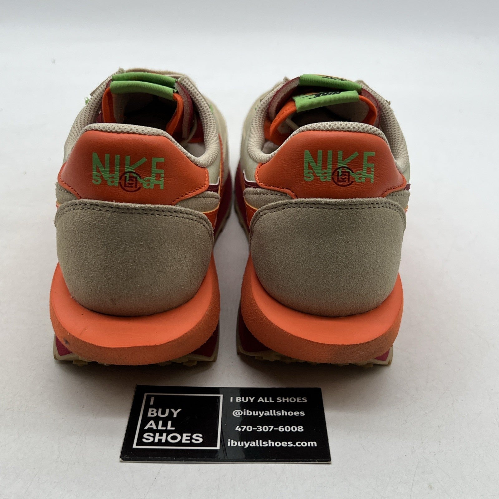 Size 11.5 - Nike sacai x Clot x LDWaffle Net Orange Blaze (DH1347-100)
