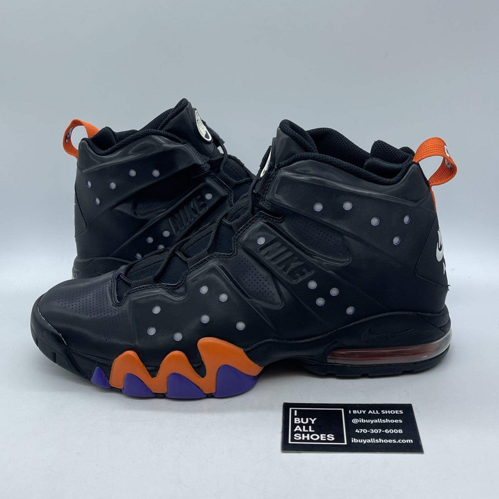 Size 13 - Nike Air Max Barkley Hyperfuse Black Suede Leather (488119-085)