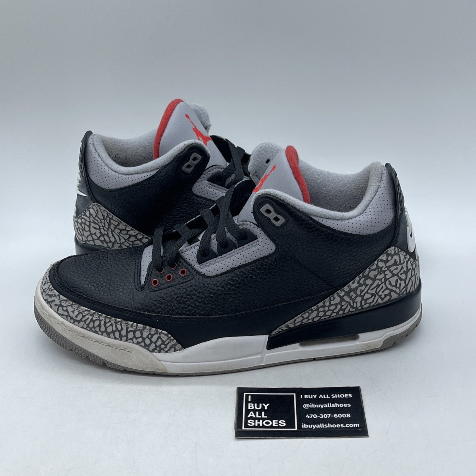 Size 11.5 - Air Jordan 3 Retro OG Mid Black Cement (854262-001)