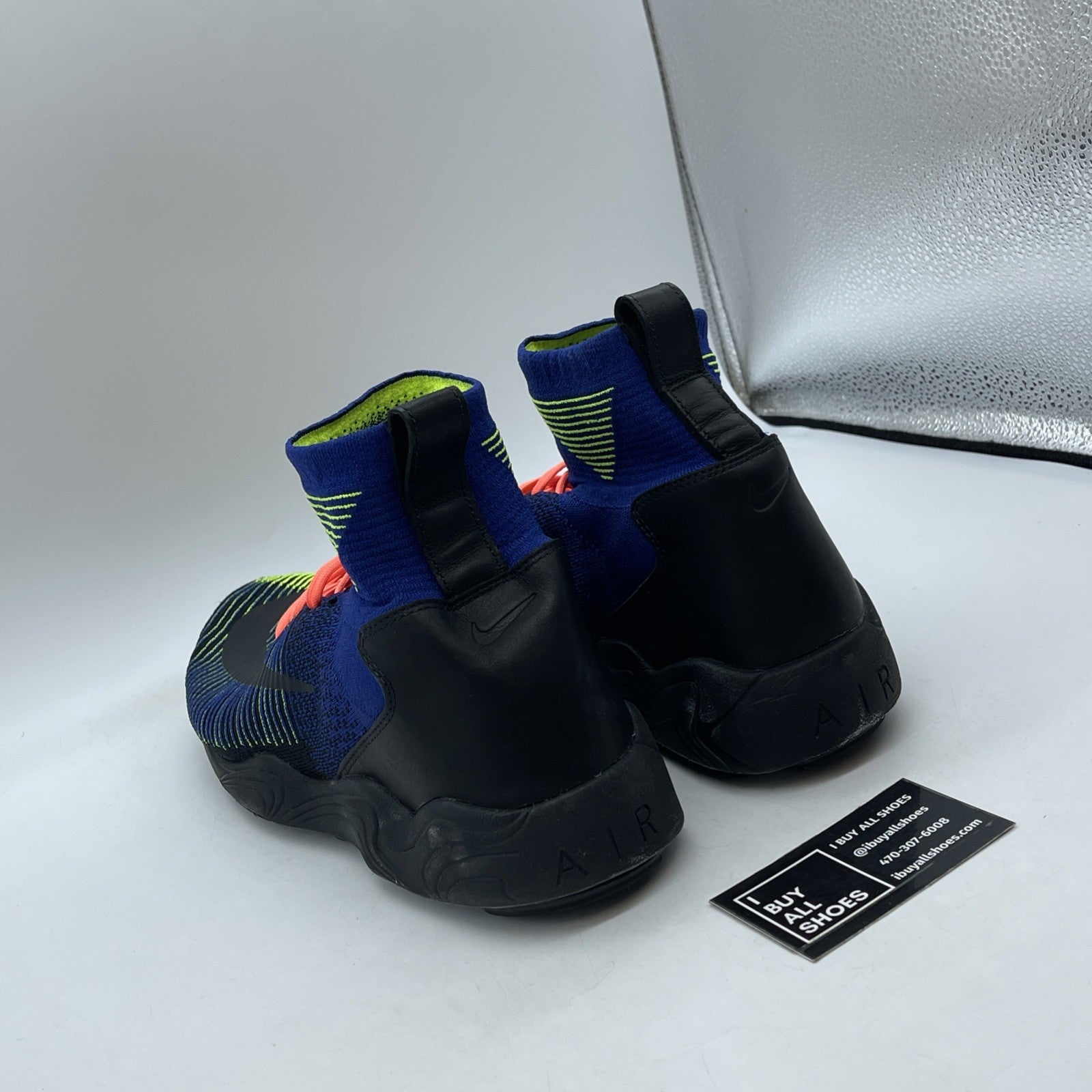 Size 12 - Nike Zoom Mercurial Flyknit Deep Royal Blue Black Suede (844626-401)
