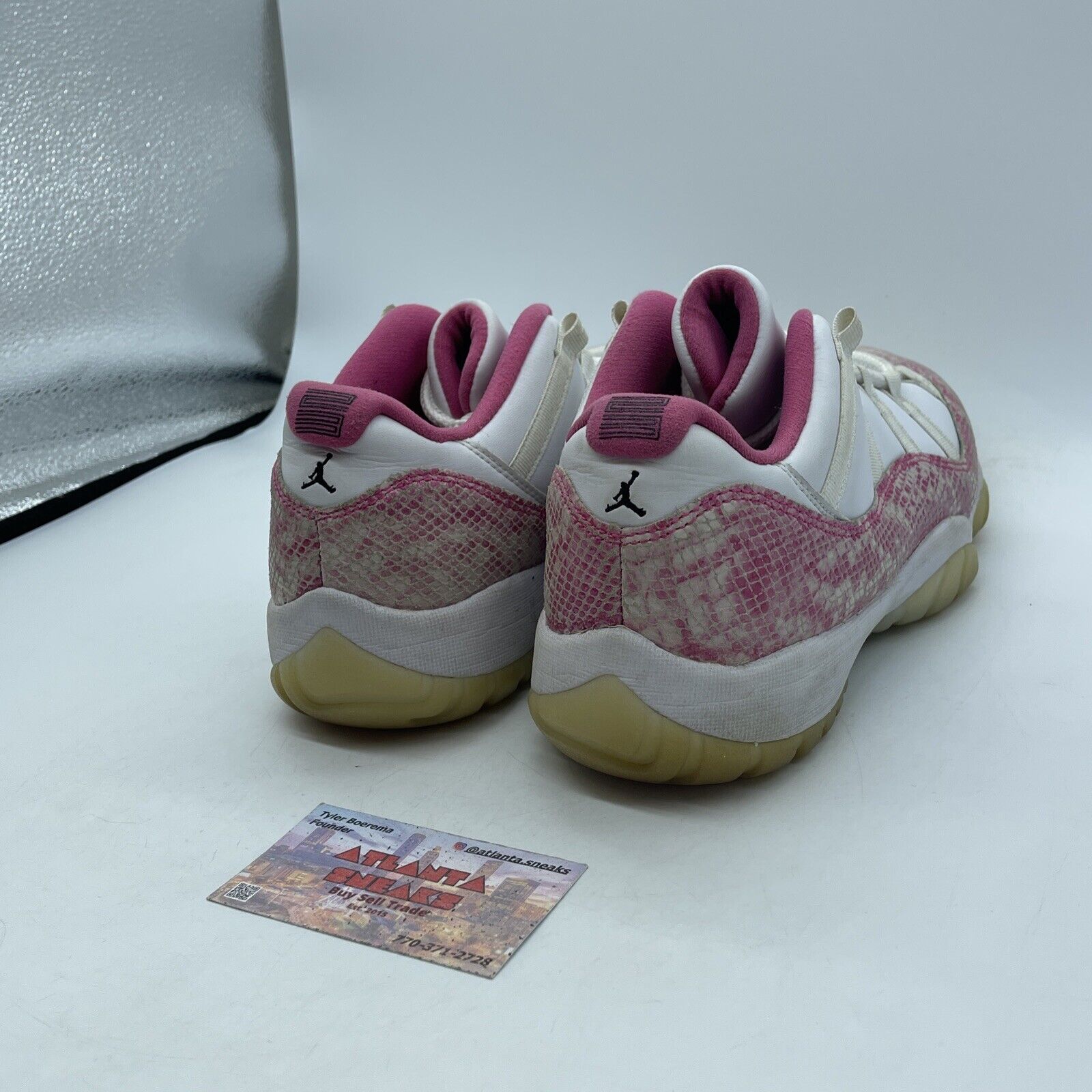 Size 11.5W - Air Jordan 11 Retro Low Pink Snakeskin Pink Suede (AH7860-106)