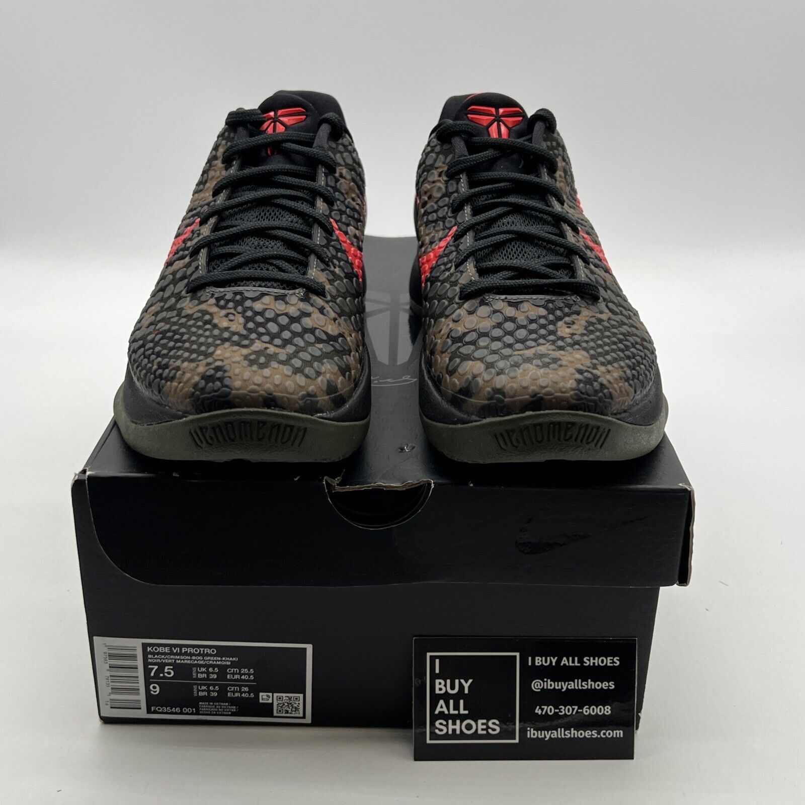 Size 7.5 - Nike Zoom Kobe 6 Protro 2024 Italian Camo (FQ3546-001)