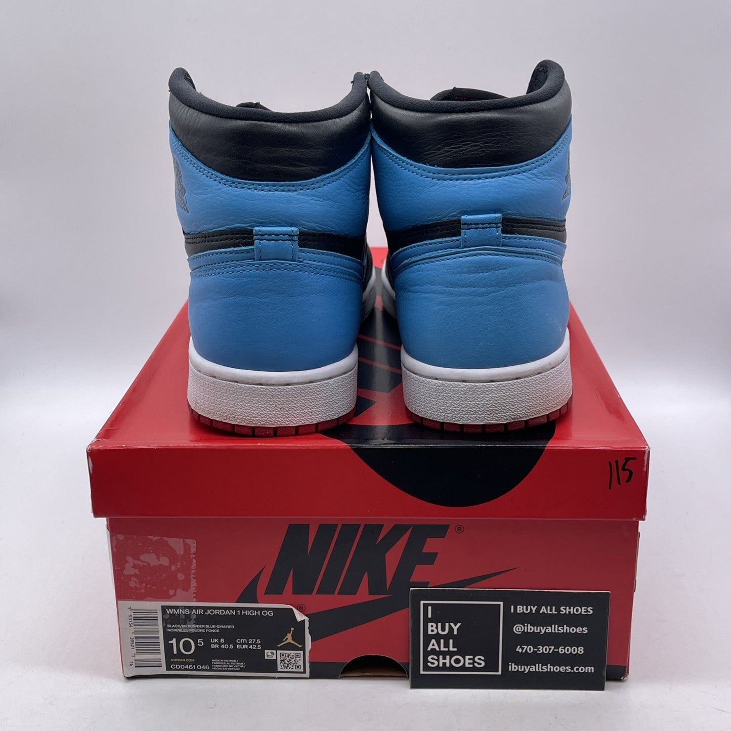 Size 10.5 - Jordan 1 High OG UNC To Chicago 2020 Black Leather (CD0461-046)