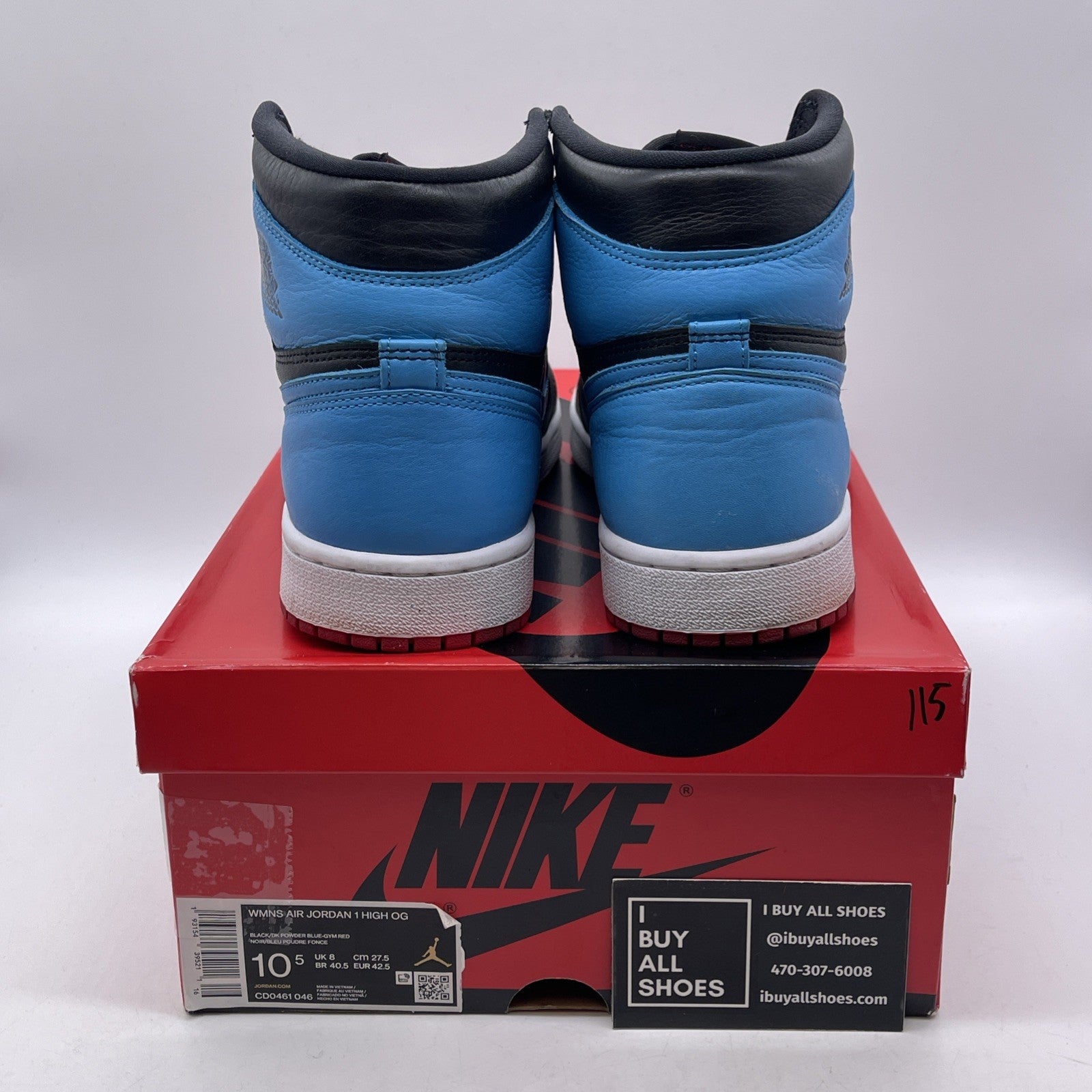 Size 10.5 - Jordan 1 High OG UNC To Chicago 2020 Black Leather (CD0461-046)