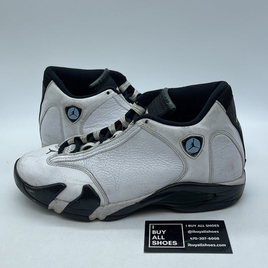 Size 9 - Air Jordan 14 Retro 2016 Oxidized Green White Black Leather(487471-106)