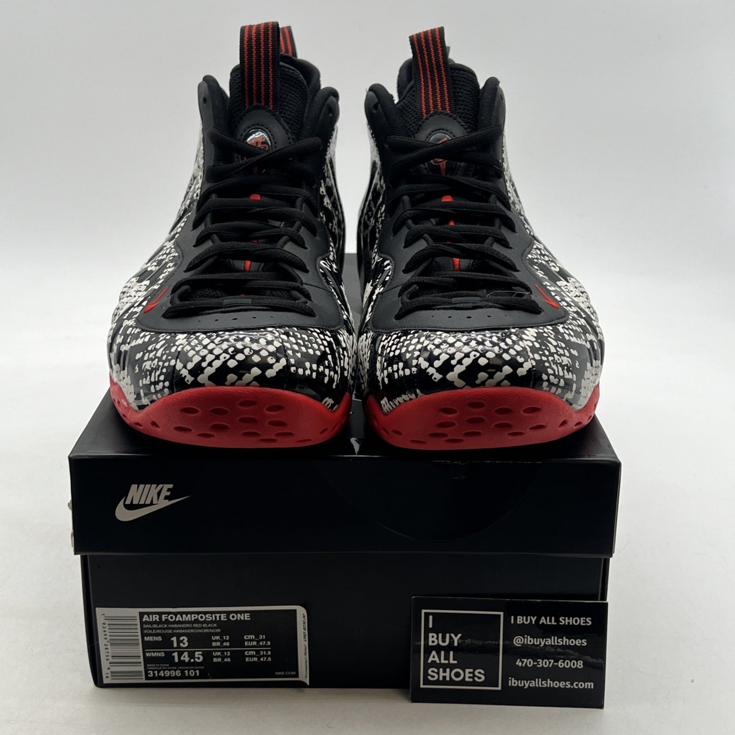 Size 13 - Nike Air Foamposite One Albino Snakeskin (314996-101)