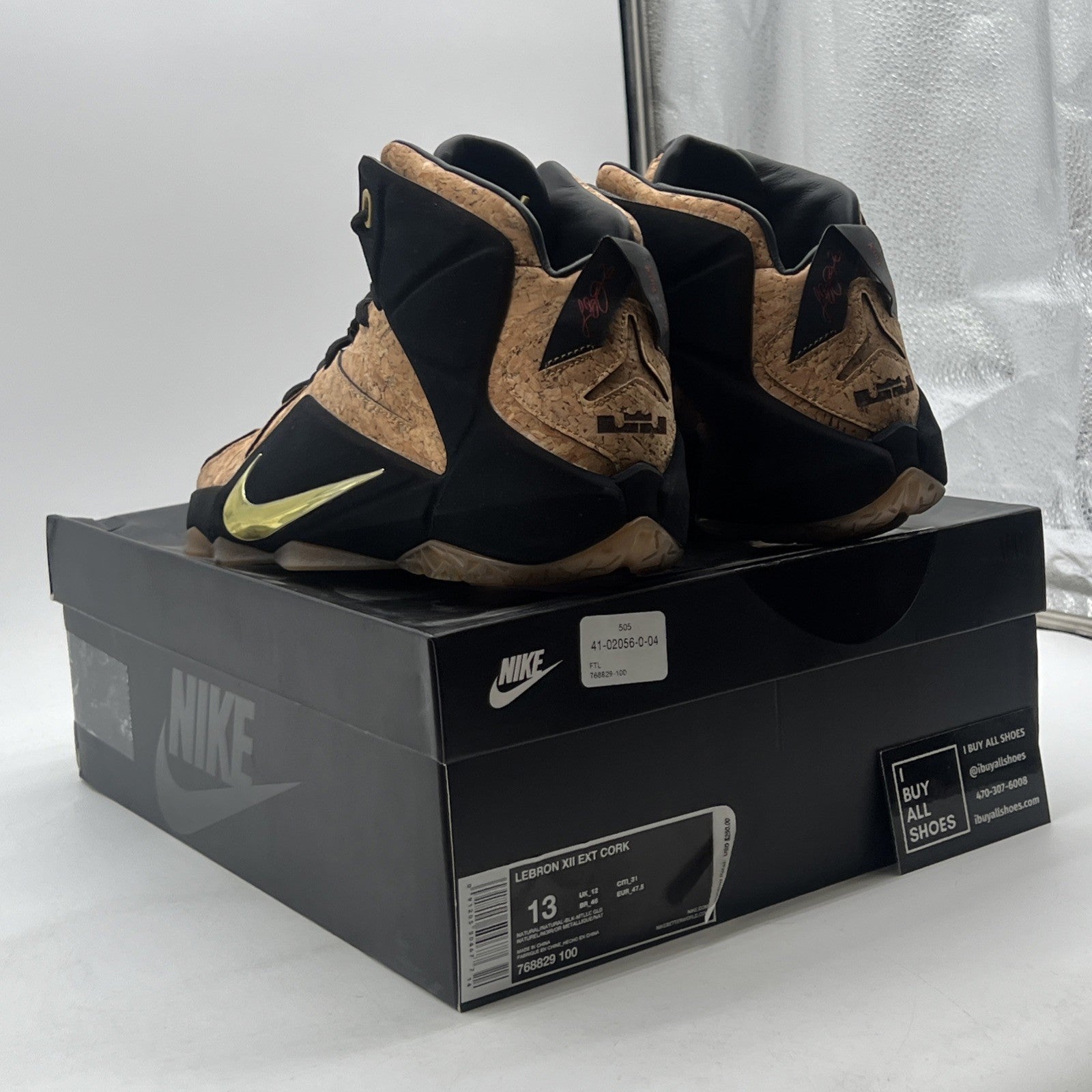 Size 13 - Nike LeBron 12 EXT Cork (768829-100)