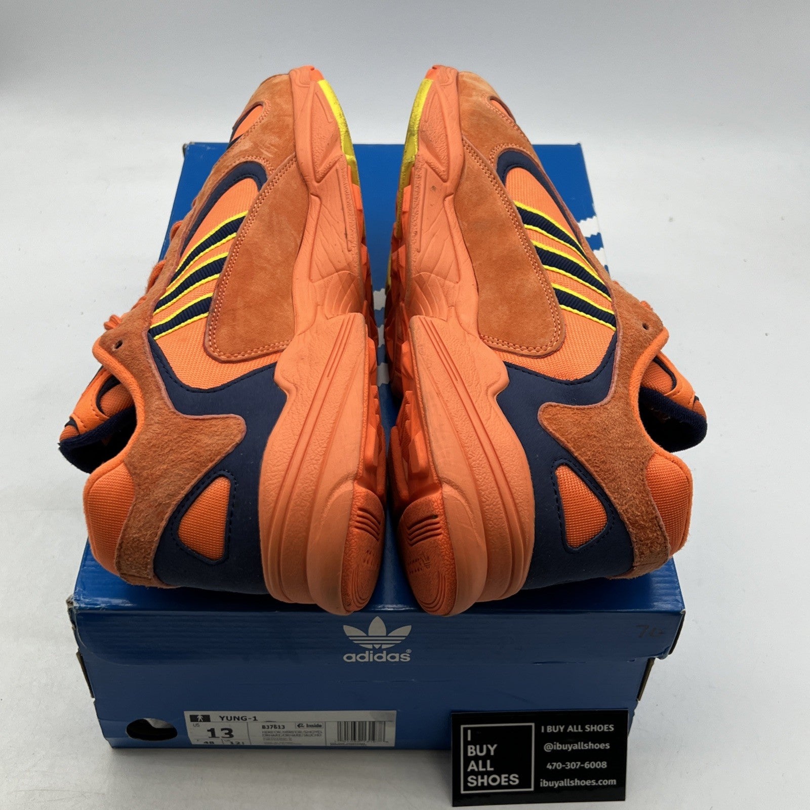 Size 13 - Adidas Yung-1 Hi-Res Orange (B37613)