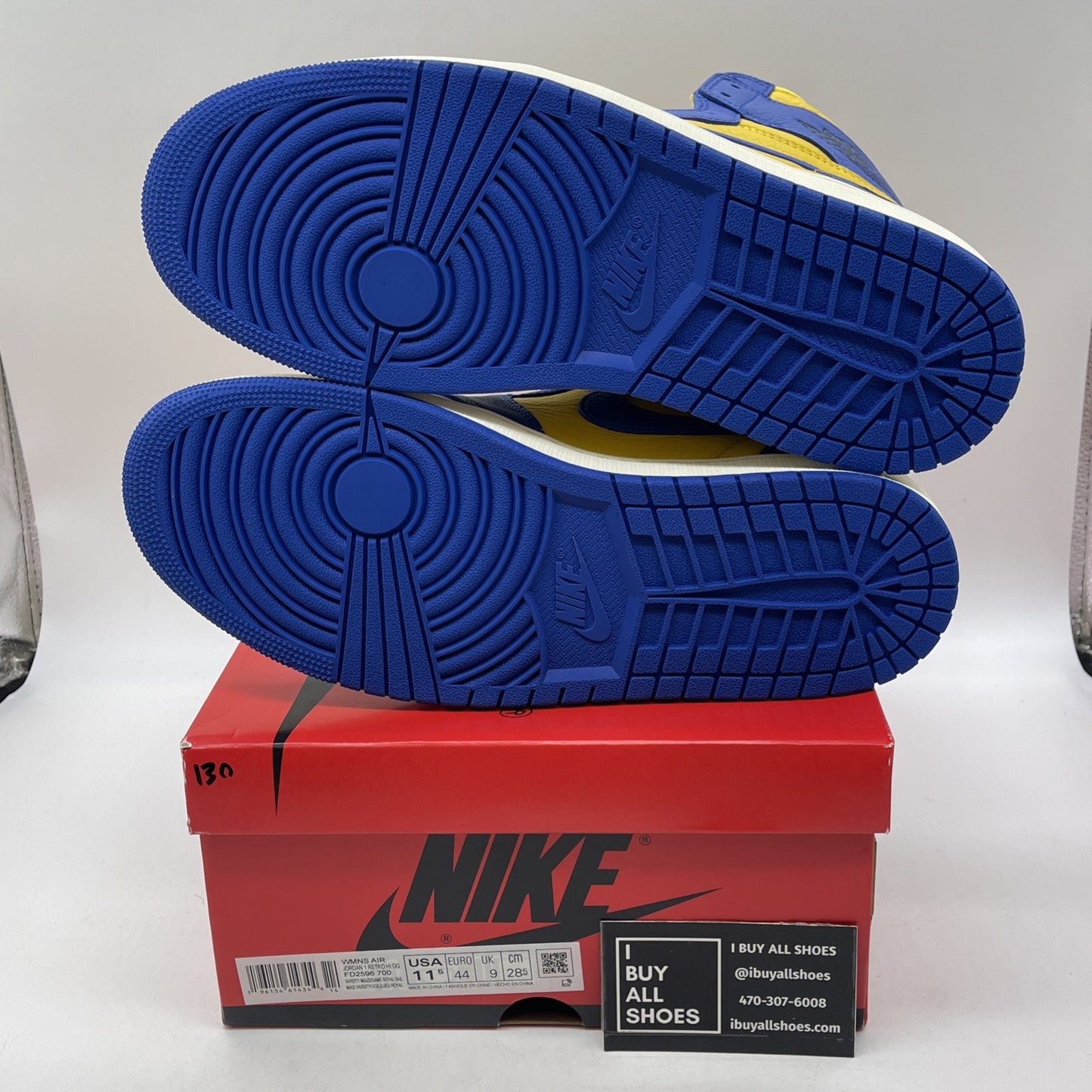 Size 11.5 - Air Jordan 1 High OG Reverse Laney 2023 Blue Yellow (FD2596-700)