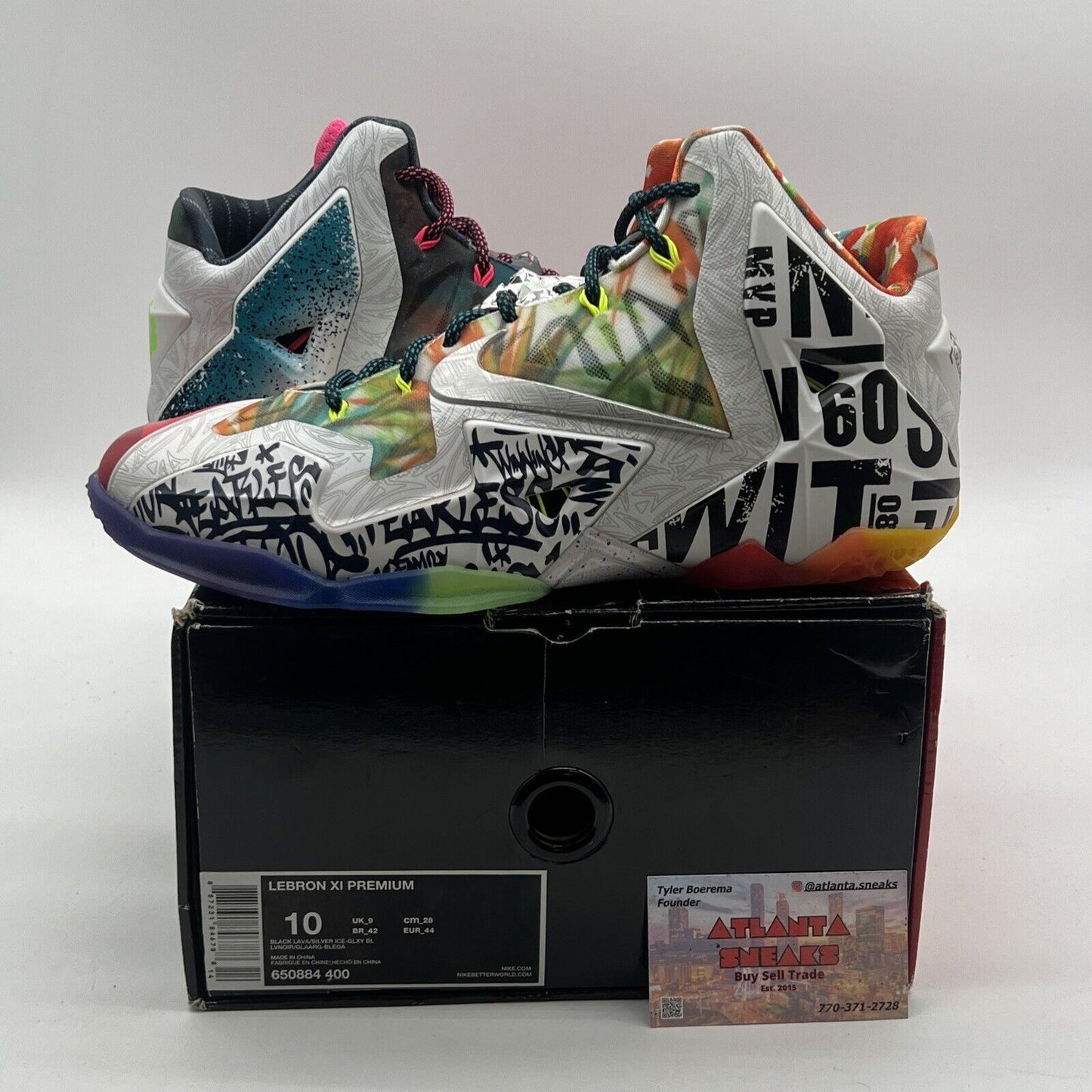 Size 10 - Nike LeBron 11 Premium What The LeBron (650884-400)