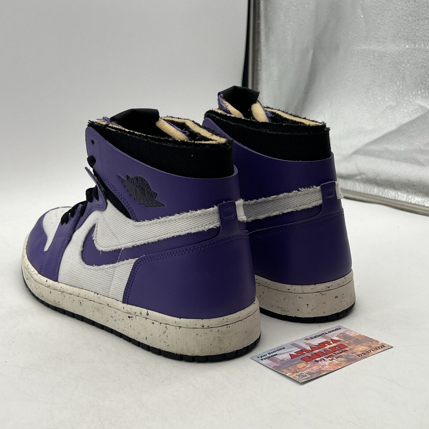 Size 11 - Air Jordan 1 Zoom Comfort High Crater Purple Black White (CT0978-501)
