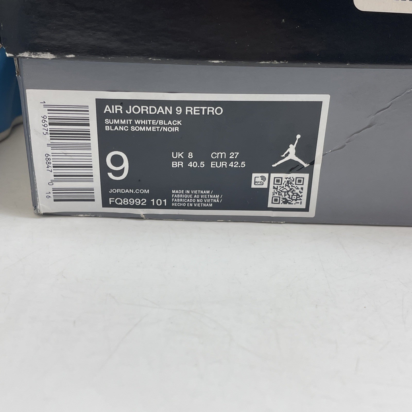 Size 9 - Air Jordan 9 Retro 2024 Powder Blue White Leather (FQ8992-101)
