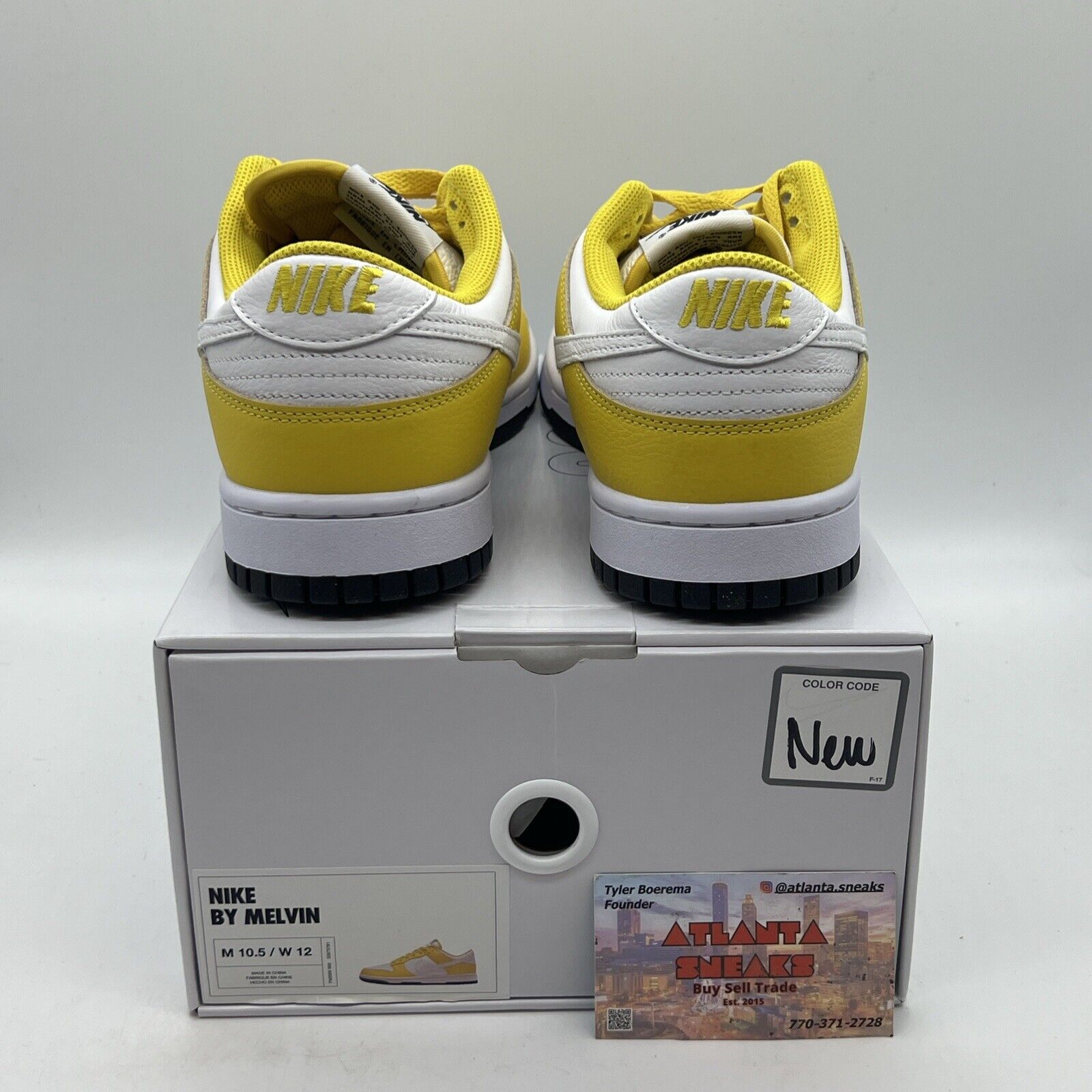 Size 10.5 - Nike Dunk Low Nike By You NikeiD Yellow / White / Black