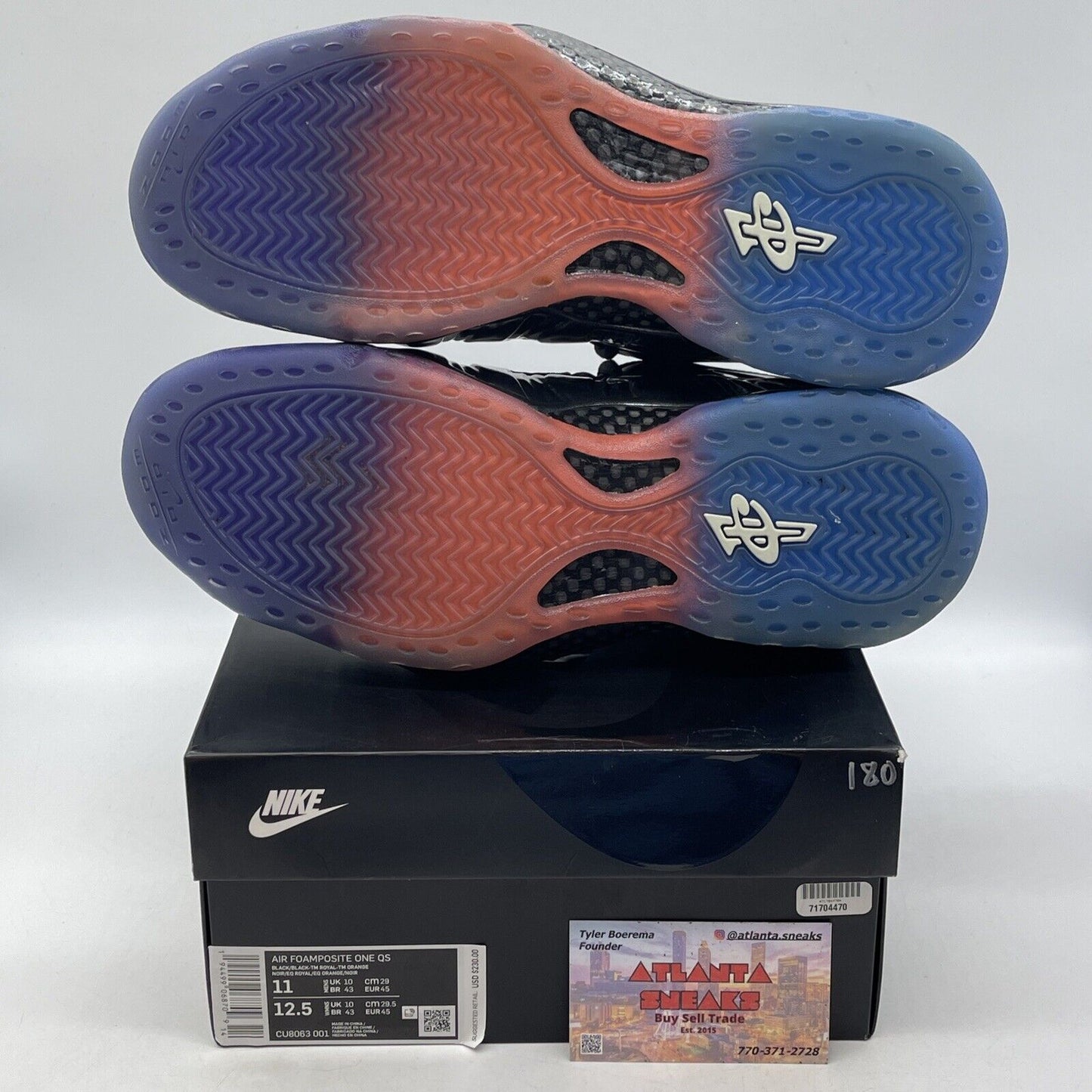 Size 11 - Nike Air Foamposite One QS Gradient Soles Grey Leather (CU8063-001)