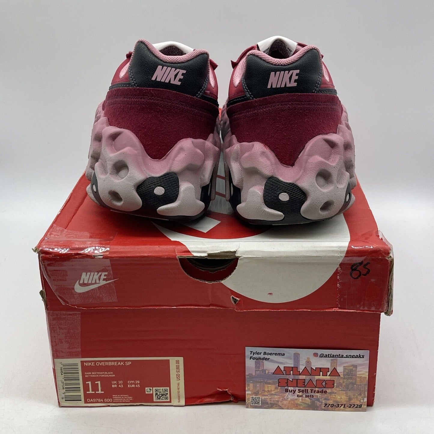Size 11 - Nike Overbreak SP Dark Beetroot Pink Black Suede leather (DA9784-600)