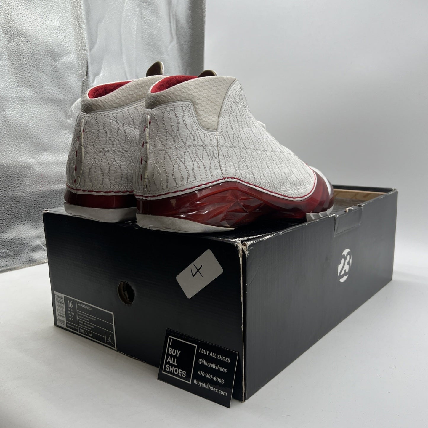 Size 16 - Air Jordan 23 OG White Varsity Red (318376-161)