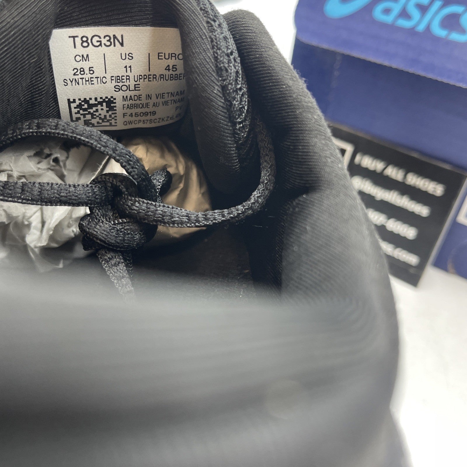 Size 11 - Asics Gel Quantum 360 Knit 2 Black (T8G3N)