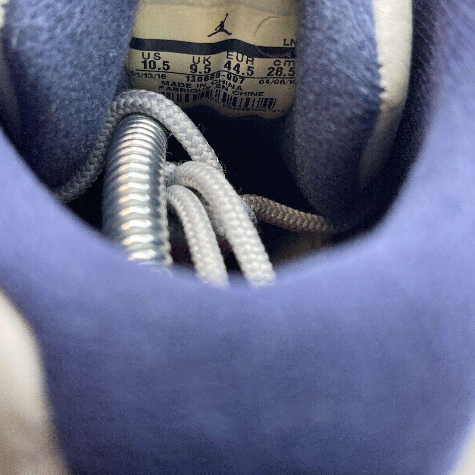 Size 10.5 - Air Jordan 12 Retro Grey University Blue Suede Leather (130690-007)