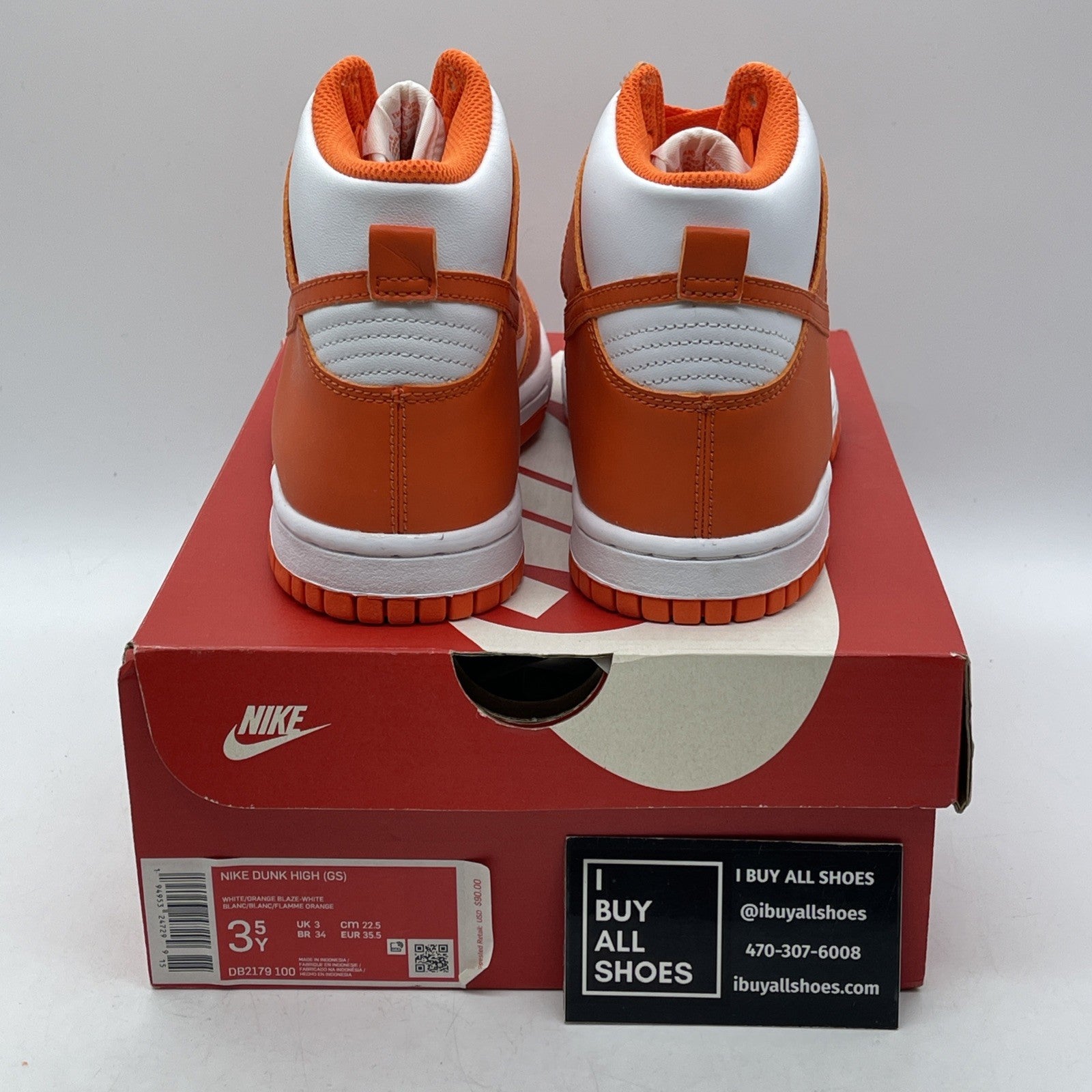 Size 3.5Y - Nike Dunk High SP  Syracuse Orange Preschool GS (DD2314-100)