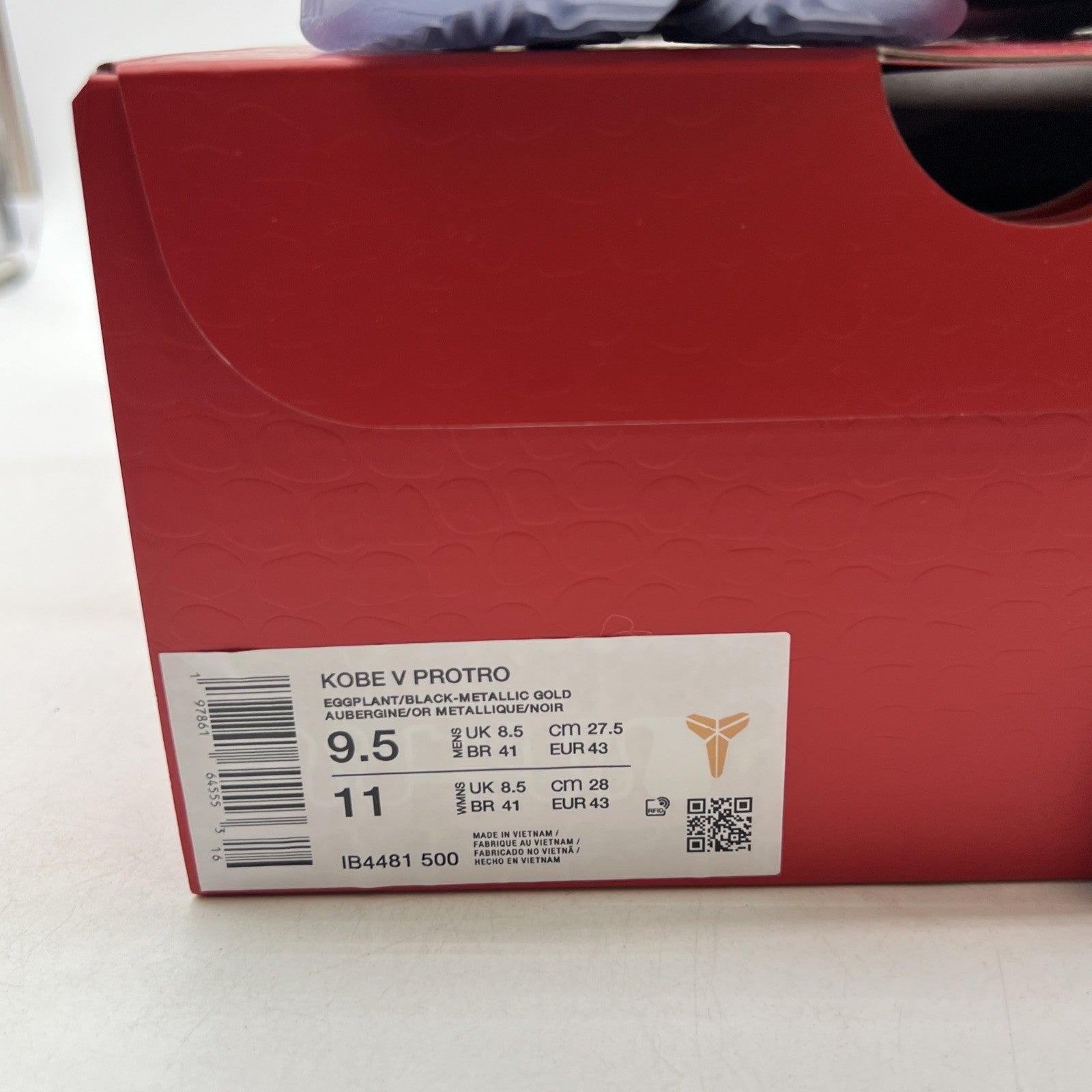 Size 9.5 - Nike Zoom Kobe 5 Protro Year of the Mamba - Eggplant (IB4481-500)