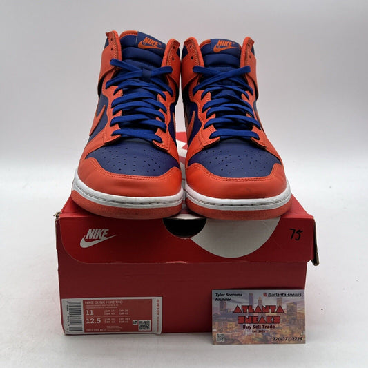 Size 11 - Nike Dunk High Knicks Blue Orange White Leather (DD1399-800)