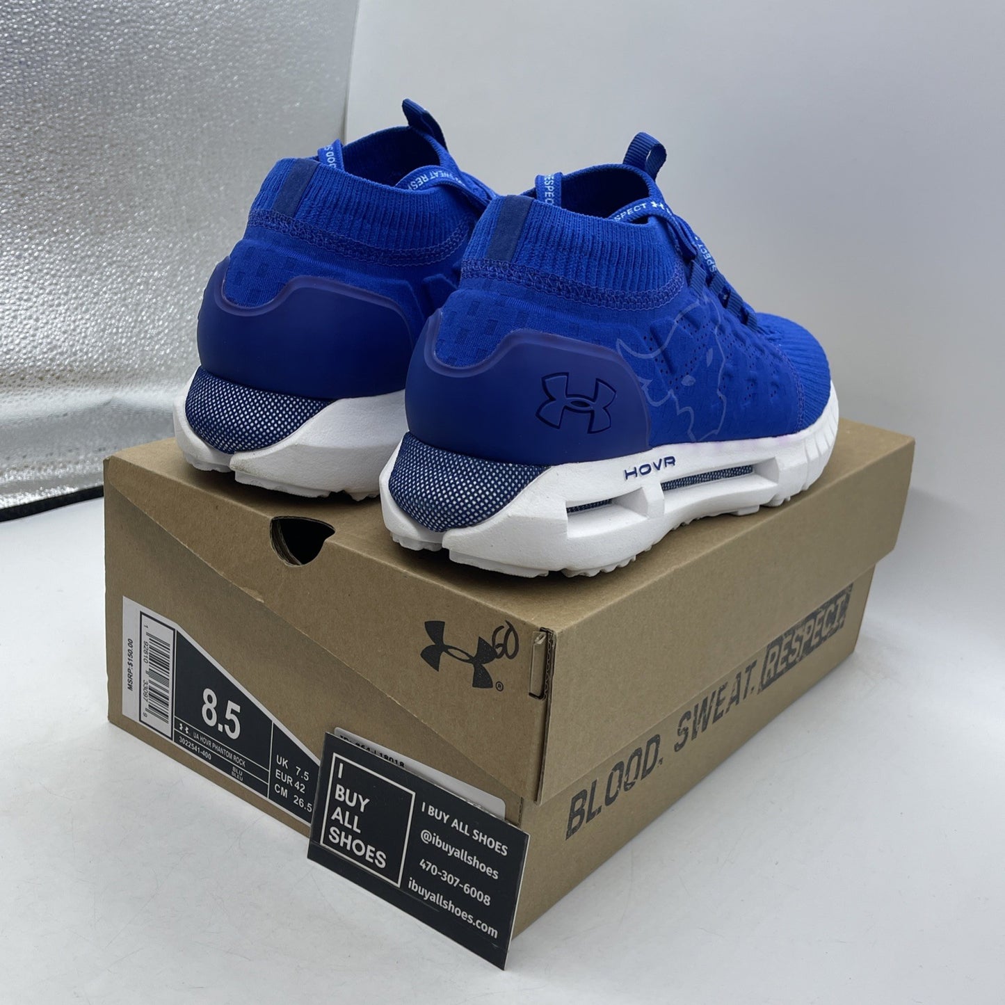 Size 8.5 - Under Armour Project Rock x HOVR Phantom Royal (3022541-400)