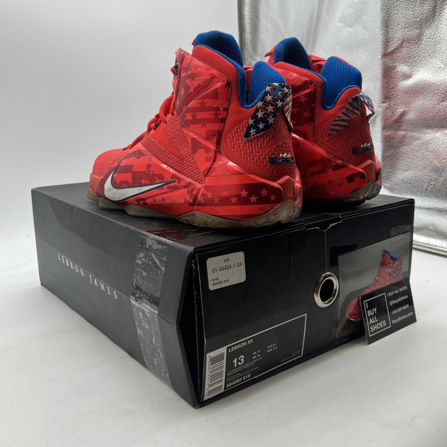 Size 13 - Nike LeBron 12 USA - (684593-616)