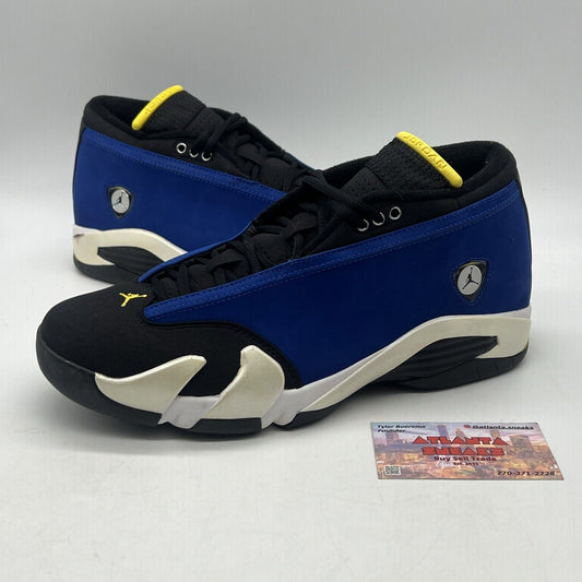 Size 10 - Air Jordan 14 Retro 2015 Low Laney Yellow Black White Suede 807511-405