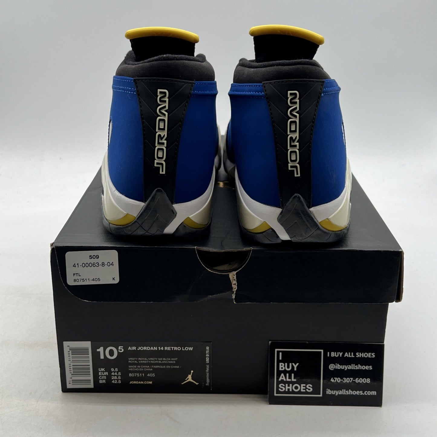 Size 10.5 - Air Jordan 14 Retro 2015 Low Laney (807511-405)
