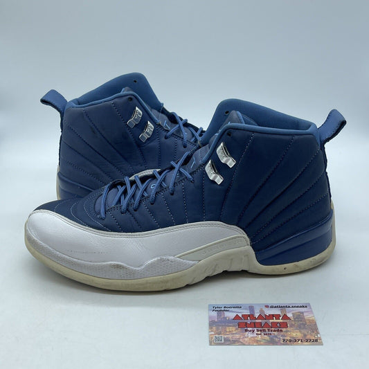 Size 11 - Jordan 12 Retro Indigo 2020 Blue White Silver Leather (130690-404)