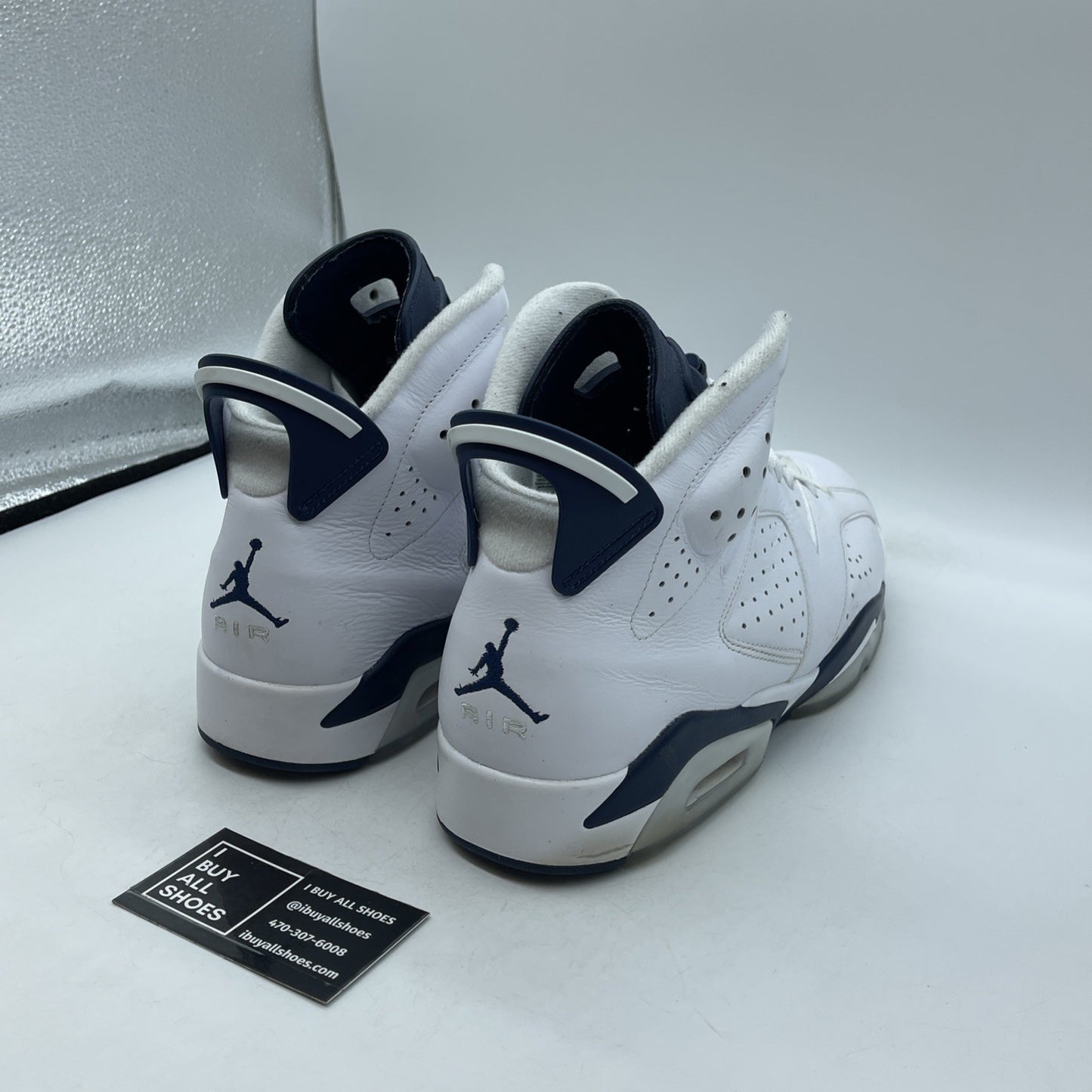 Size 13 - Jordan 6 Retro Midnight Navy White Leather (CT8529-141)