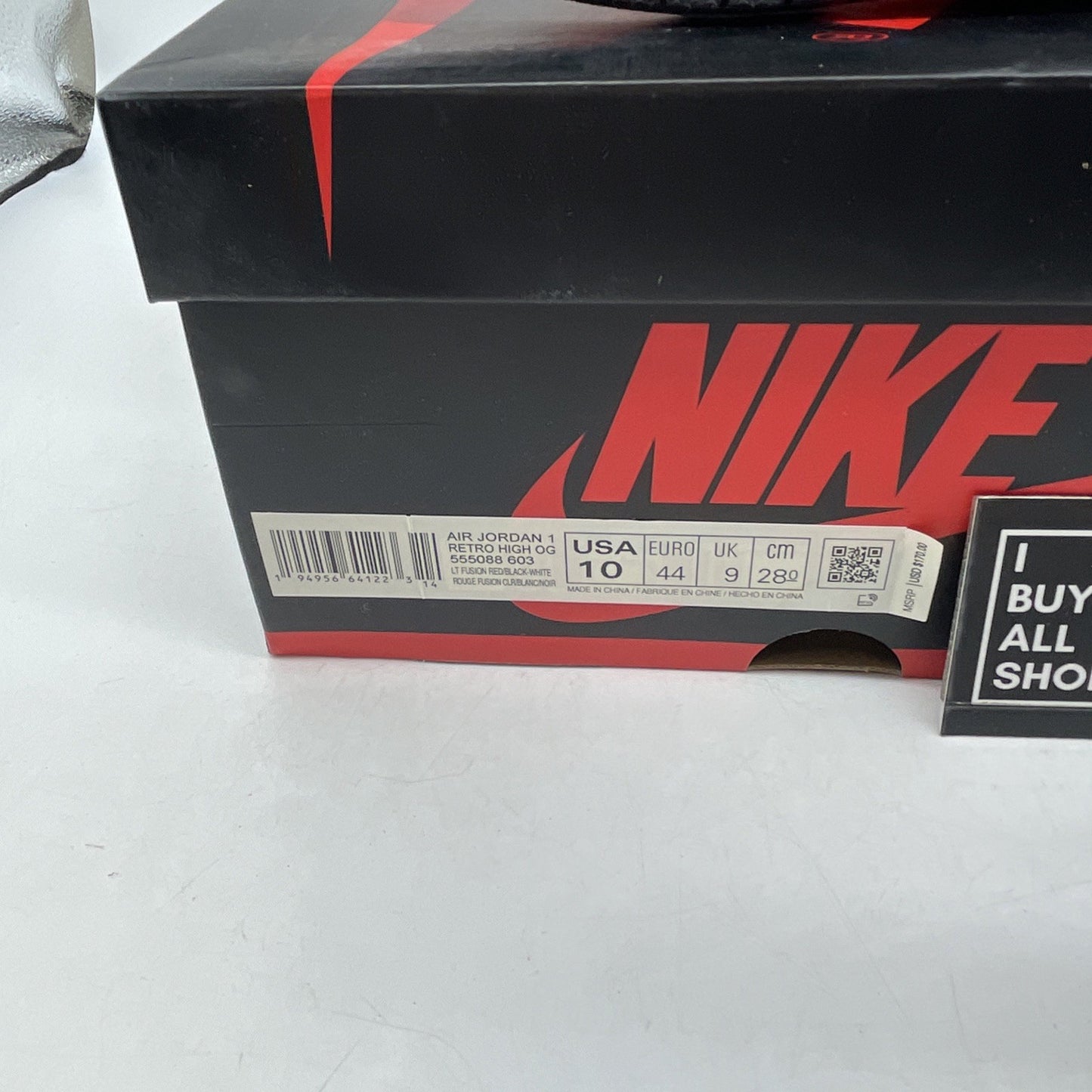 Size 10 - Air Jordan 1 Retro High OG Light Fusion Red 2021 (555088-603)