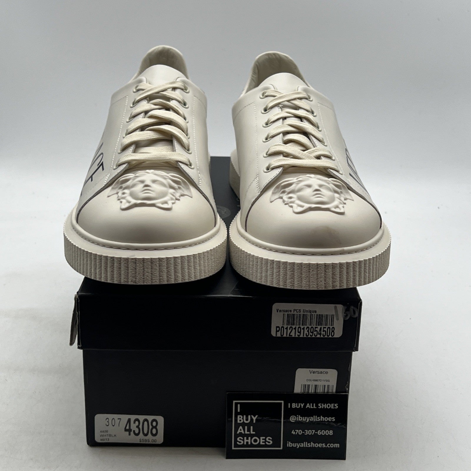 Size 46 - Versace Off White 3d Medusa Head Sneakers