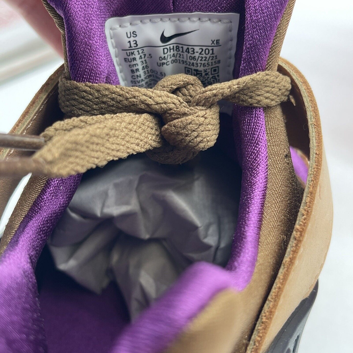 Size 13 - Nike Air Huarache LE Praline Brown Black Suede Leather (DH8143-201)