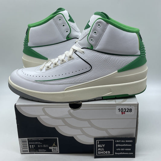 Size 11.5 - Jordan 2 Retro Lucky Green White Leather (DR8884-103)