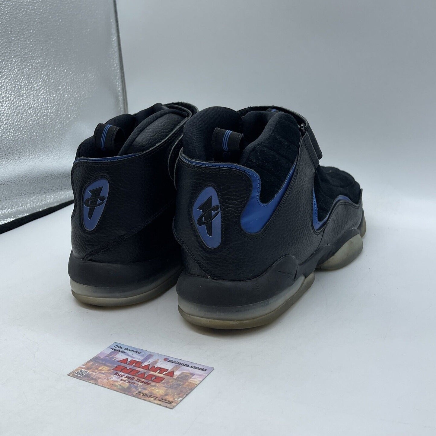 Size 13 - Nike Air Penny 4 OG Black Suede Leather Blue (864018-001)