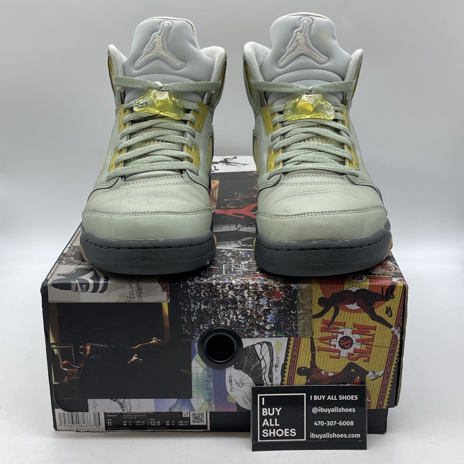 Size 11 - Jordan 5 JADE HORIZON Green Black Suede (DC7501-300)