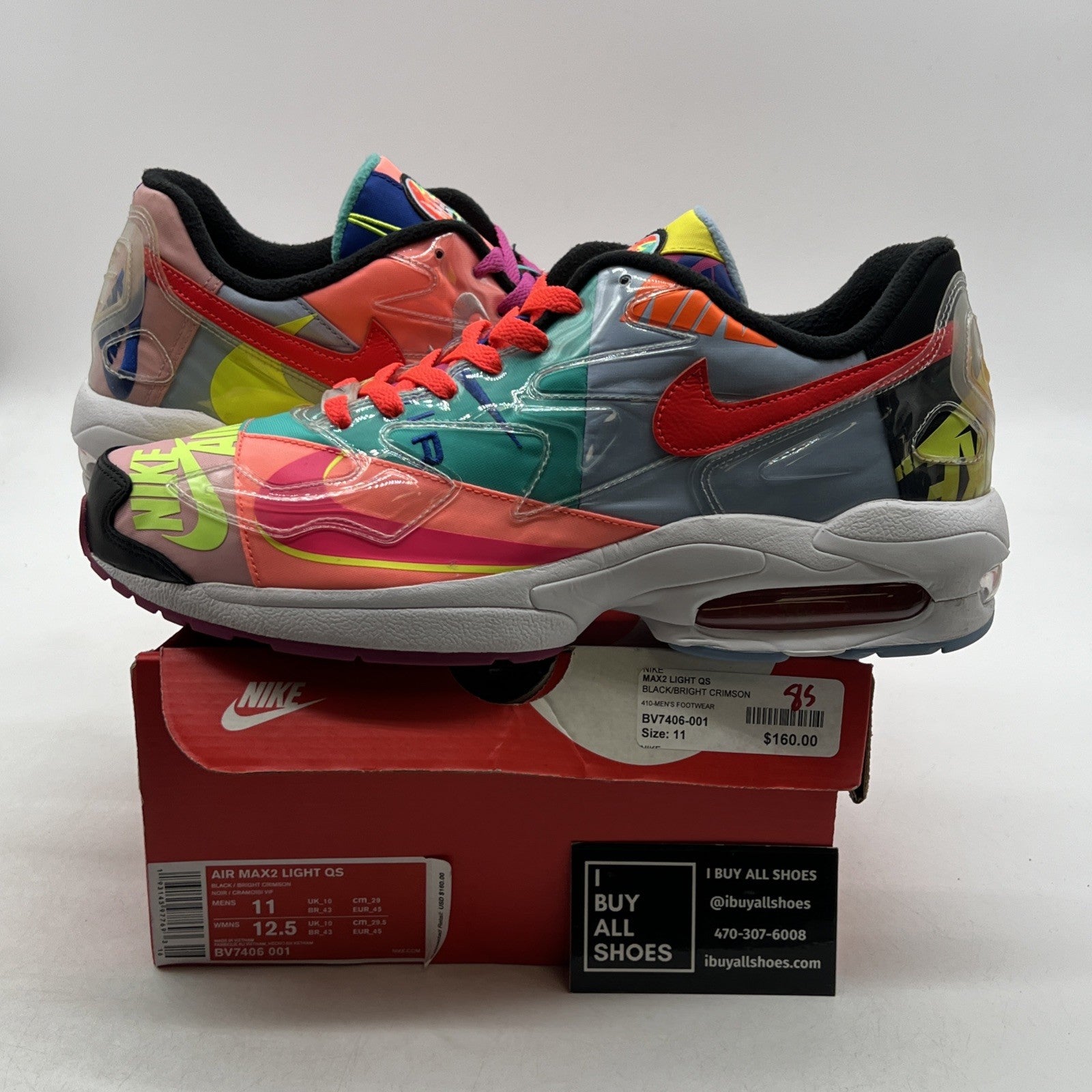 Size 11 - Nike Atmos x Air Max 2 Light QS Logos (BV7406-001)