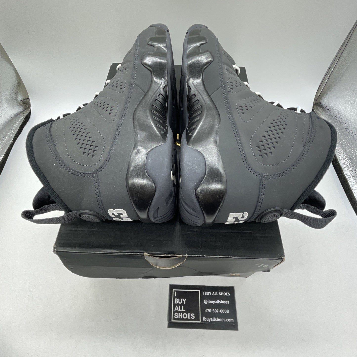 Size 6.5 (GS) - Air Jordan 9 Retro Mid Anthracite 2015 (302359-013)