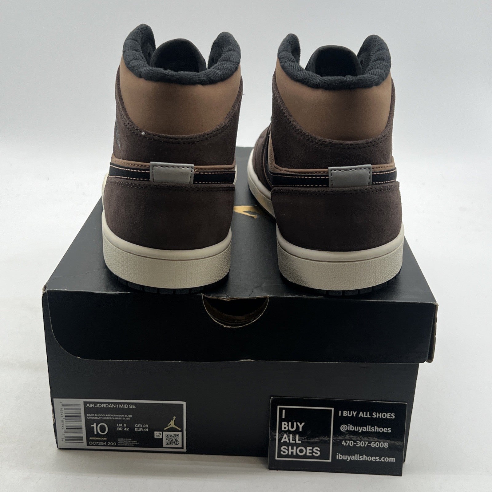 Size 10 - Air Jordan 1 Mid SE - Dark Chocolate (DC7294-200)